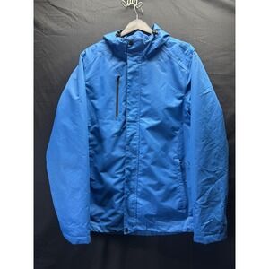 Port Authority Jacket Mens Large Blue Legoland Hooded Fleece Lined Rain Coat